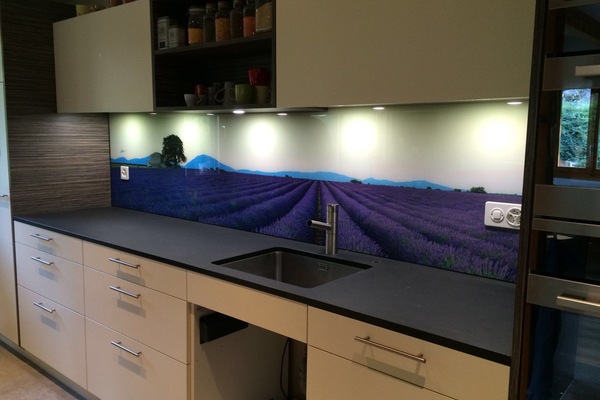 Küchenrückwand mit Fotomotiv bedruckt
